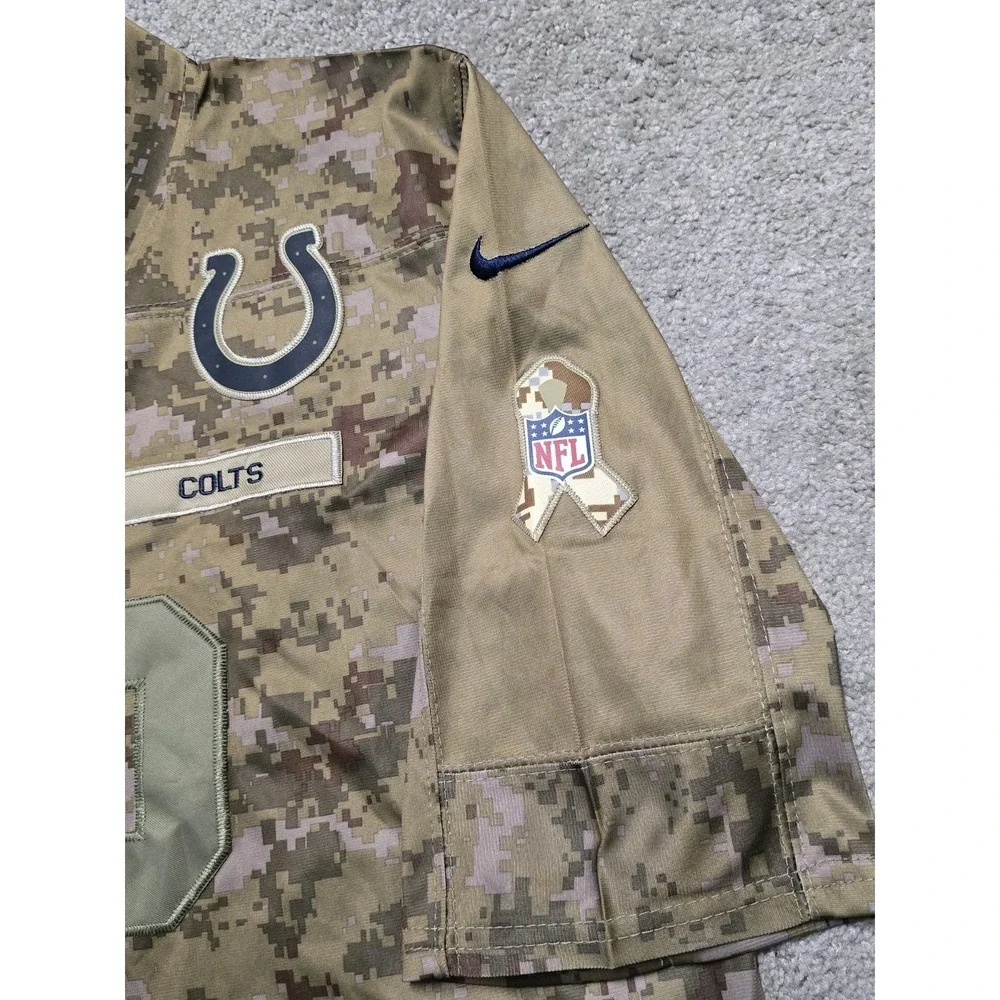 Rare Andrew Luck Nike On Field Salute To Service Colts Jersey Digital Camo Large
